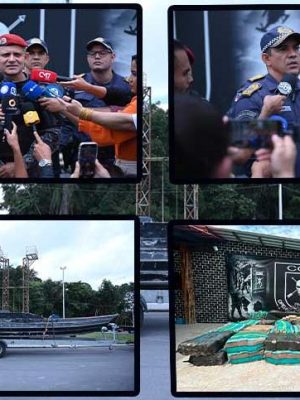 A Polícia Militar do Amazonas (PMAM), por meio da Companhia de Operações Especiais (COE), em ação conjunta com a Polícia Federal do Amazonas (PF/AM), apreendeu duas toneladas de drogas, quatro armas de grosso calibre e munições, em ocorrência registrada neste domingo (23), nas proximidades do município de Iranduba (a 27 quilômetros de Manaus). A operação demandou um prejuízo estimado  de R$ 30,5 milhões ao crime organizado.